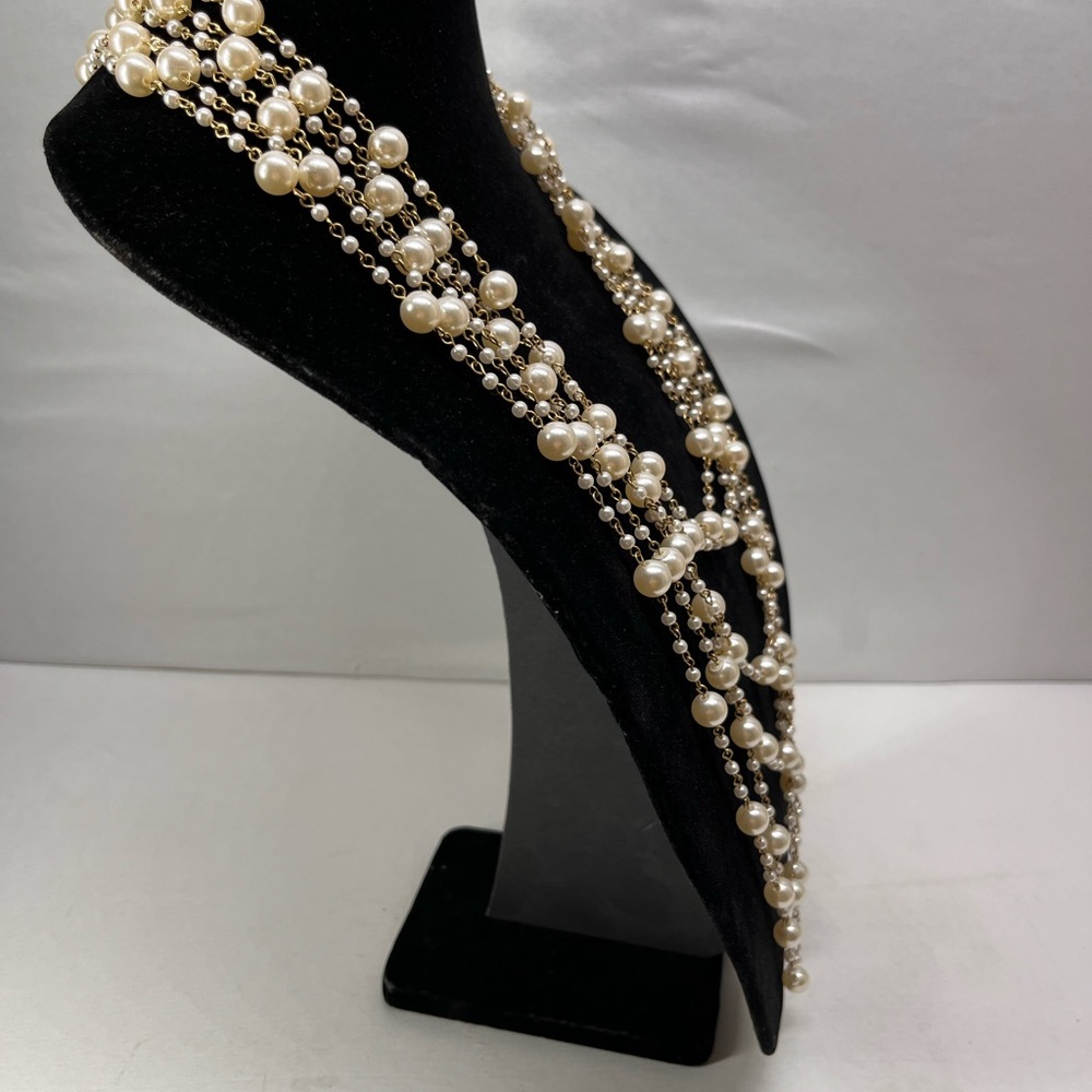 Source Unknown Multi-Layer Pearl Necklace - image 2